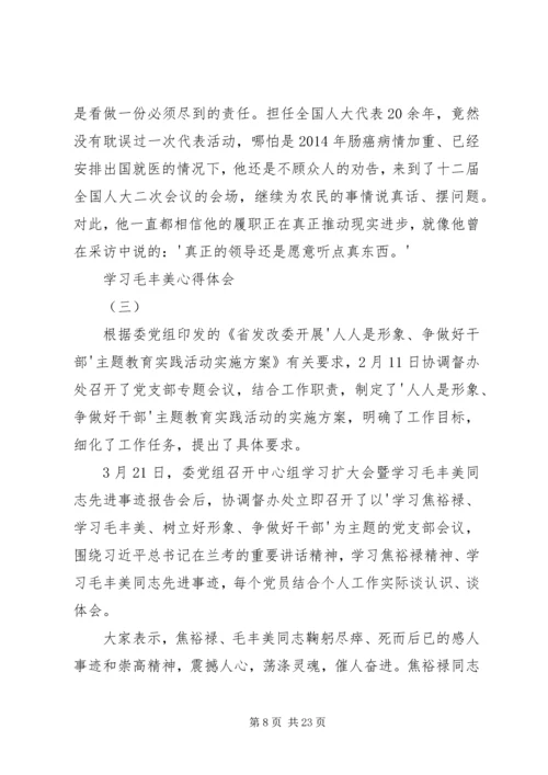 学习毛丰美心得体会[五篇模版].docx