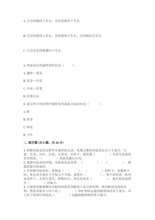 教科版四年级下册科学第一单元《植物的生长变化》测试卷（真题汇编）.docx