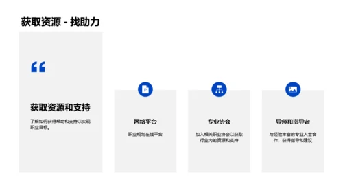 蓝色简约风大学生职业生涯规划