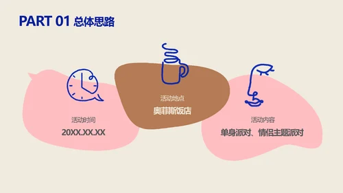 色块简约风情人节营销方案