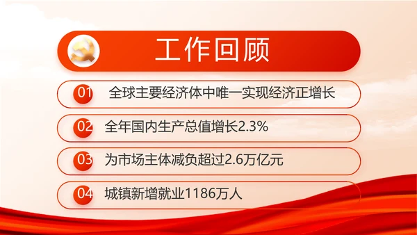 红色大气党建党支部年终工作总结PPT