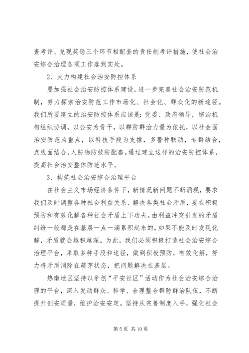 关于加强社区治安综合治理的几点思考.docx