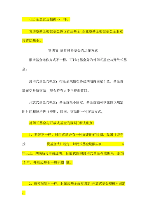 2023年新版基金从业证券投资基金必考点总结.docx
