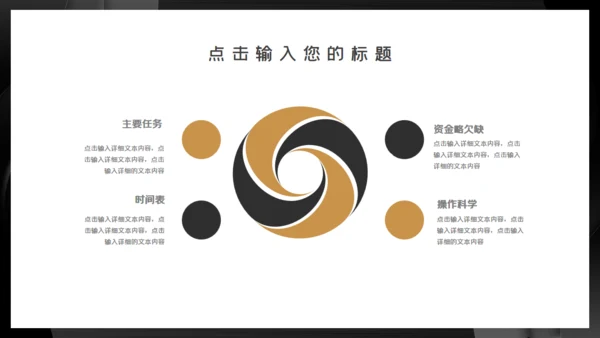 黑金色时尚大气年中总结通用PPT模板