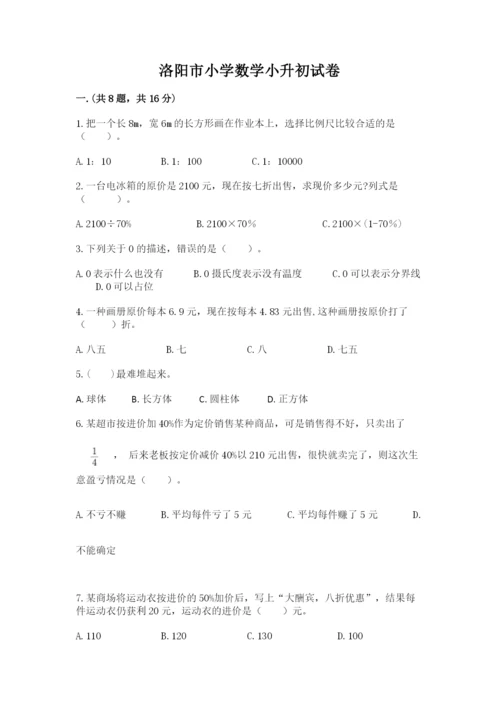 洛阳市小学数学小升初试卷附参考答案（b卷）.docx
