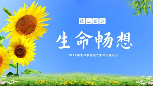 生命教育认识生命珍爱生命教育主题班会PPT课件