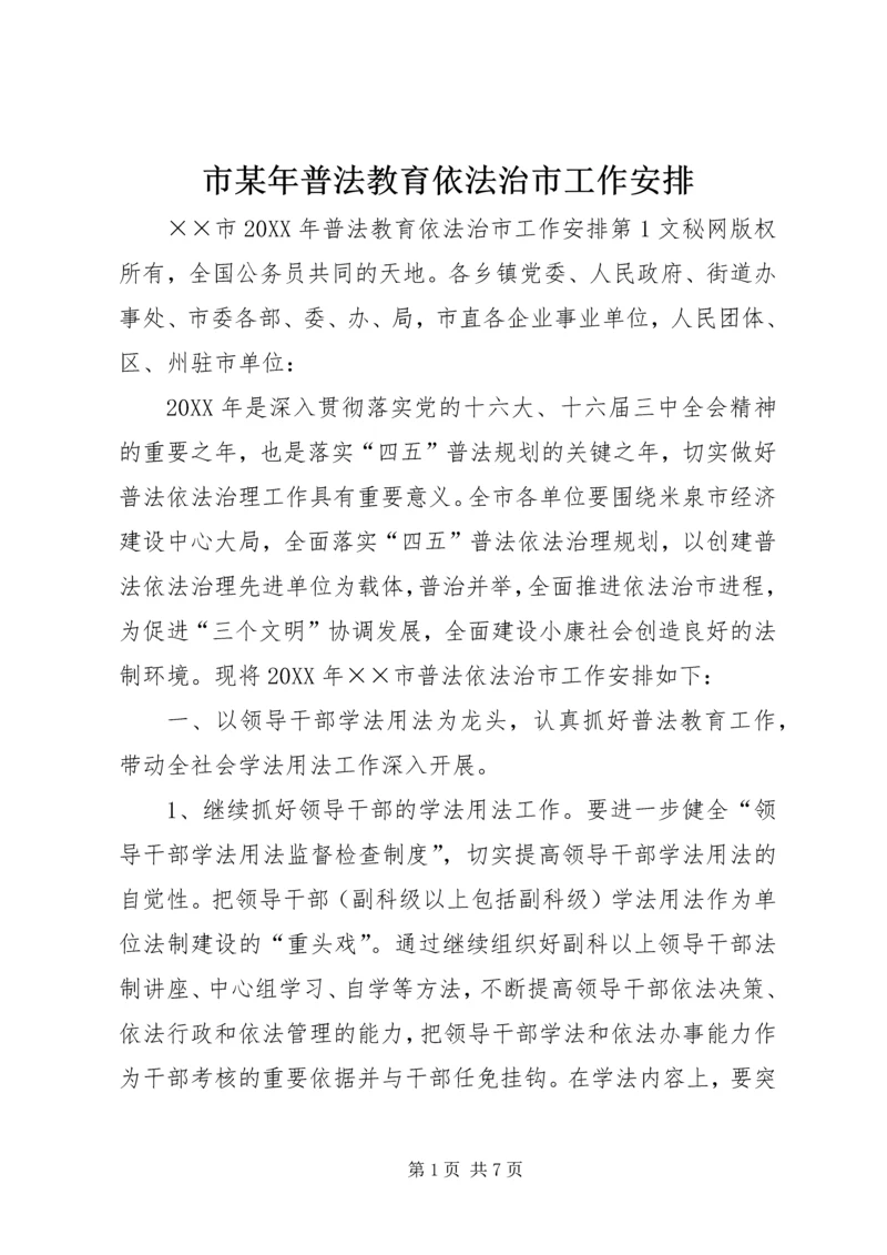 市某年普法教育依法治市工作安排 (3).docx