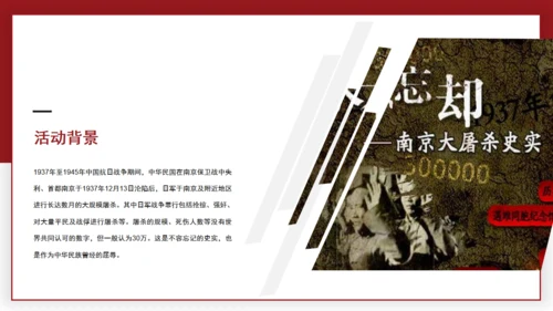 勿忘国耻南京大屠杀通用PPT模板