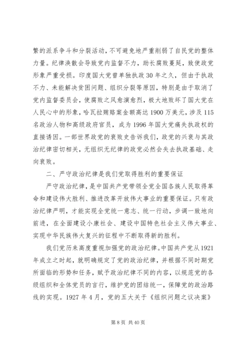 政治纪律思想汇报4篇.docx