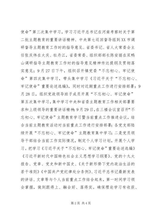 乡镇第二批“不忘初心、牢记使命”主题教育总结.docx