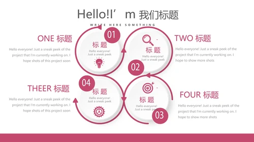 粉色简约美容化妆品宣传动态PPT
