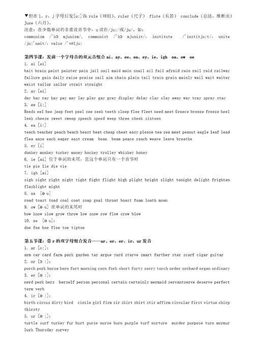 英语自然拼读教程字母发音打印11