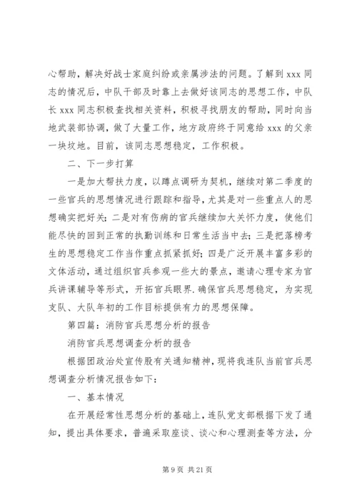 第一篇：XX年官兵思想情况汇报.docx