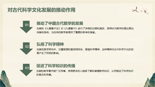 中国古代数学家明代刘徽生平介绍通用PPT模板