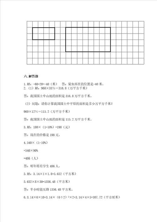 小学六年级下册数学期末测试卷附完整答案各地真题