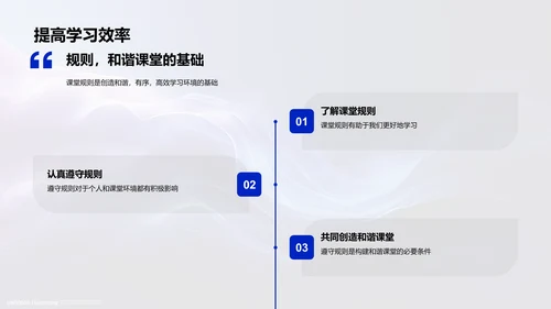 课堂规则与学习环境PPT模板