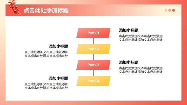 红黄色3D风春节专题企业团队活动PPT模板