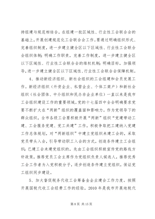 在全市工会基层组织建设会议上的工作报告 (2).docx