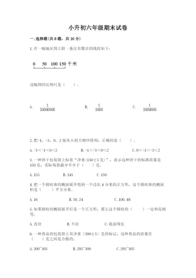 小升初六年级期末试卷精品（a卷）.docx