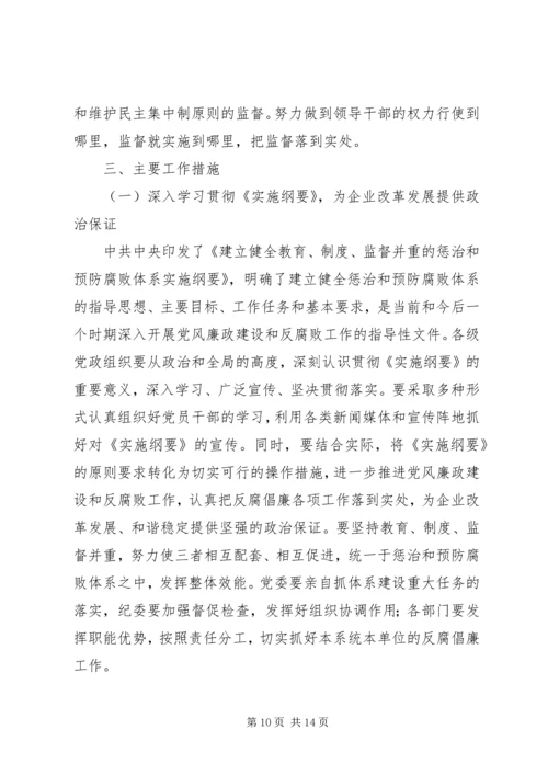 煤矿二○○五年党风廉政建设和反腐败工作意见.docx