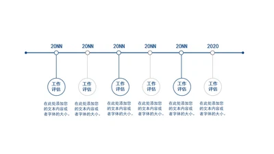 蓝色时间线流程管理PPT模板