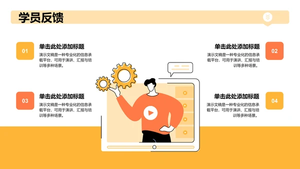 黄色3D风入职自我介绍PPT