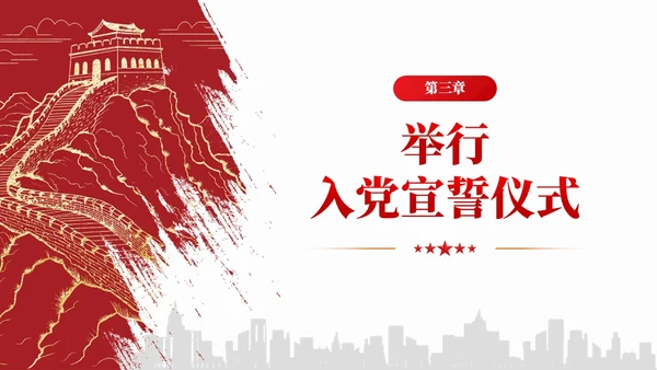 简约红色党组织政治仪式基本内容和规范要求党课课件PPT党建