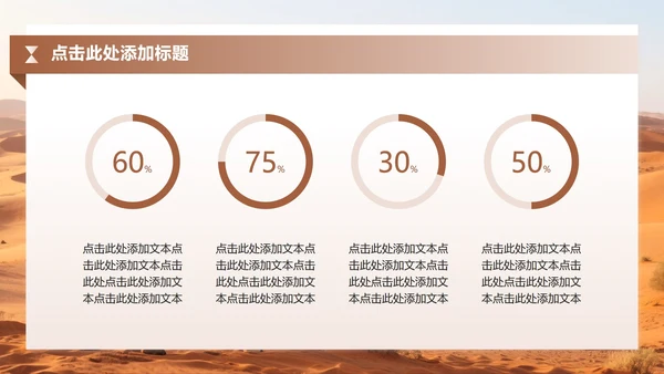 棕色商务风敦煌沙漠生态文旅商业计划书PPT模板