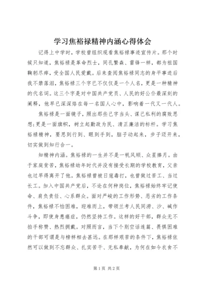 学习焦裕禄精神内涵心得体会 (2).docx