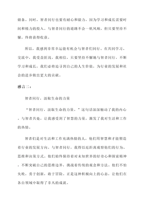 智者同行感言