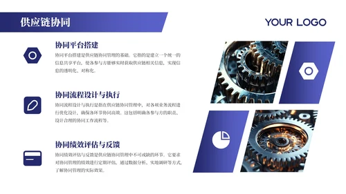 蓝色商务风企业介绍PPT模板_机械工业供应链管理与效率概述PPT模板