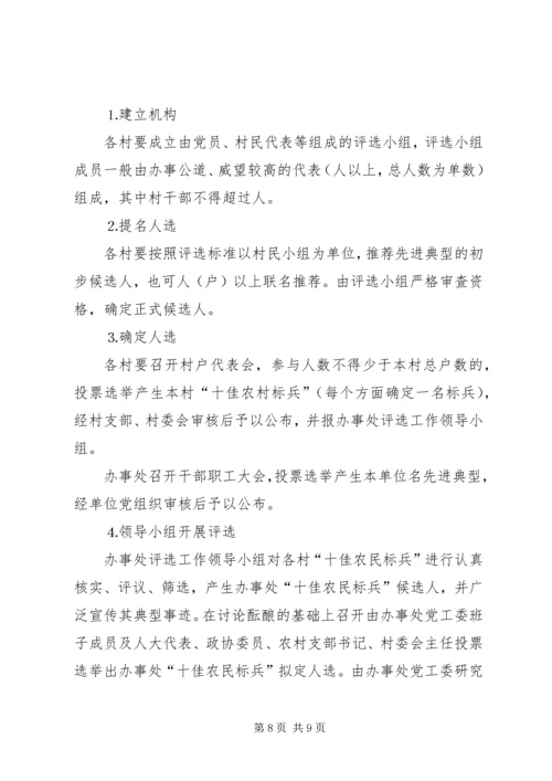 街道办事处评选十佳农民活动方案 (4).docx