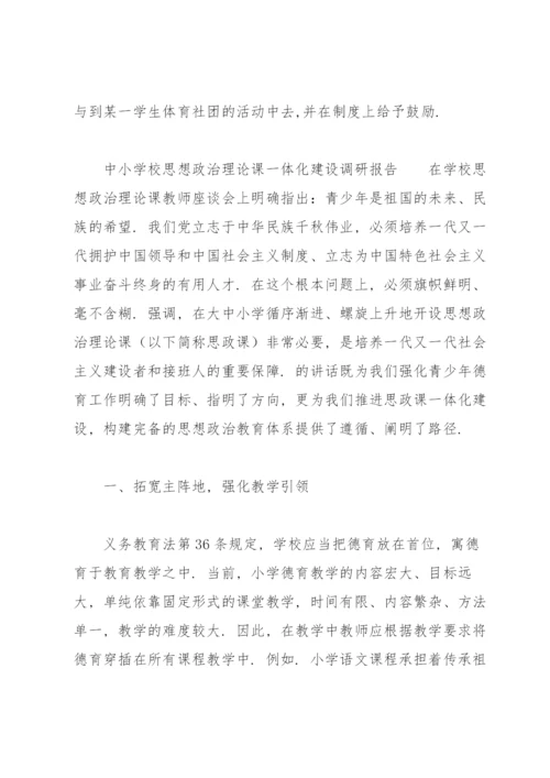 中小学校思想政治理论课一体化建设调研报告.docx