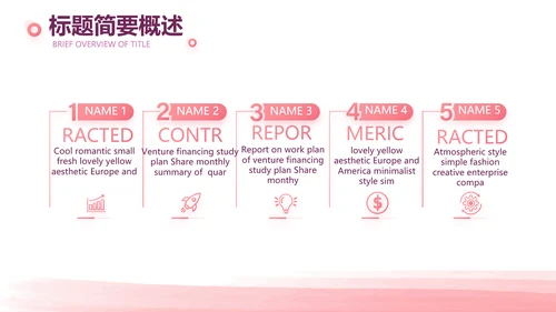 粉色创意公司1周年庆ppt模板活动策划方案