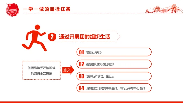 中国共青团一学一做五四青年节PPT模板