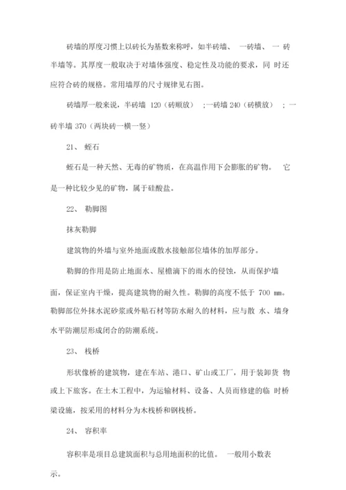 建筑名词解释汇总.docx