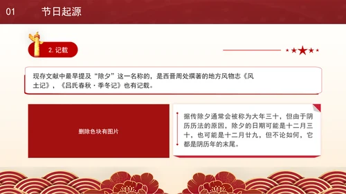 中国传统节日学习除夕的由来主题班会PPT