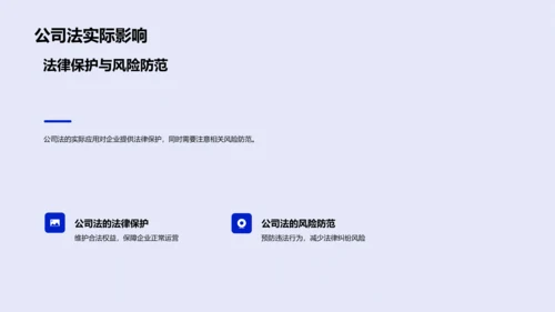 公司法运用及影响PPT模板