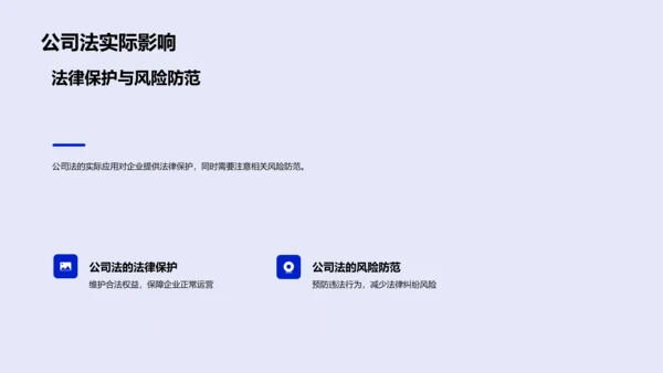 公司法运用及影响PPT模板