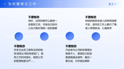 蓝色企业新员工入职心态培训PPT模板