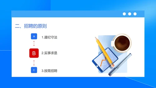 蓝色扁平风人事专员入职技能培训PPT模板