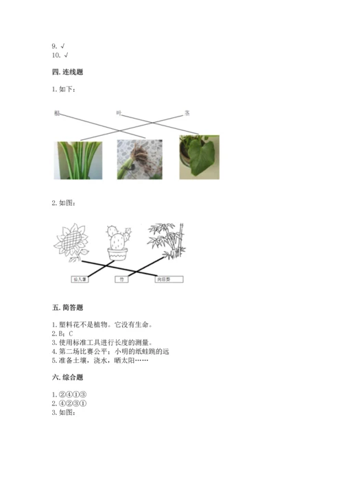 教科版一年级上册科学期末测试卷附答案（满分必刷）.docx