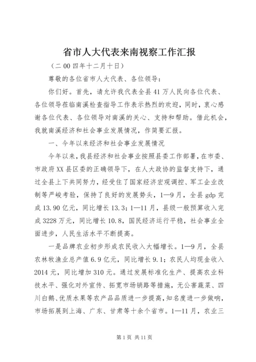 省市人大代表来南视察工作汇报 (3).docx