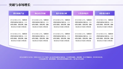 紫色商务风5项列表PPT单页