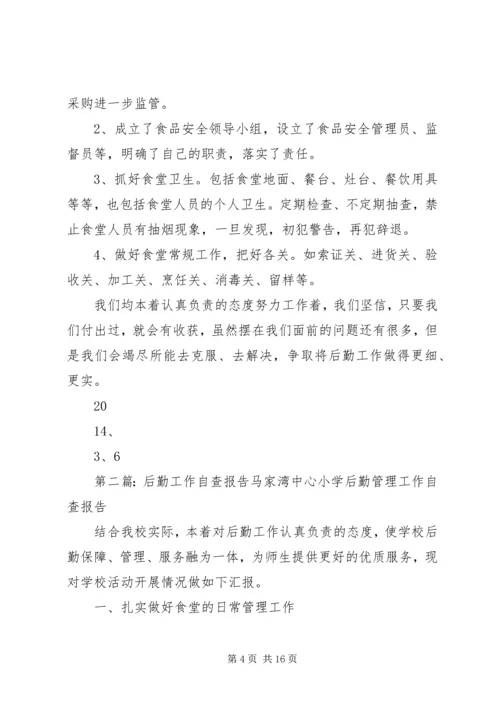 后勤工作自查报告 (3).docx