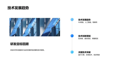 科技研发月报PPT模板