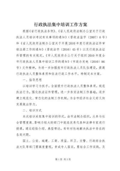 行政执法集中培训工作方案.docx