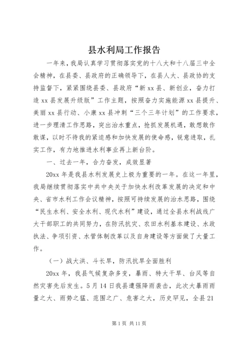 县水利局工作报告 (6).docx