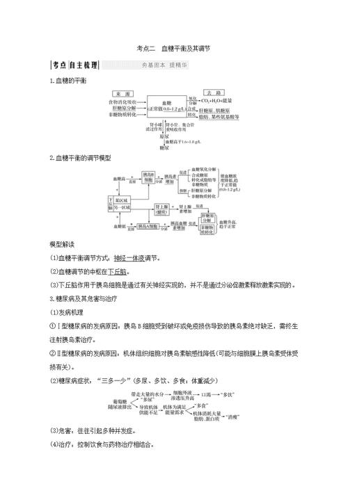 （鲁京津琼）2020版高考生物总复习第24讲体液调节及其与神经调节的关系教案