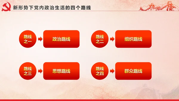 党内政治生活的若干准则党政大气党课PPT